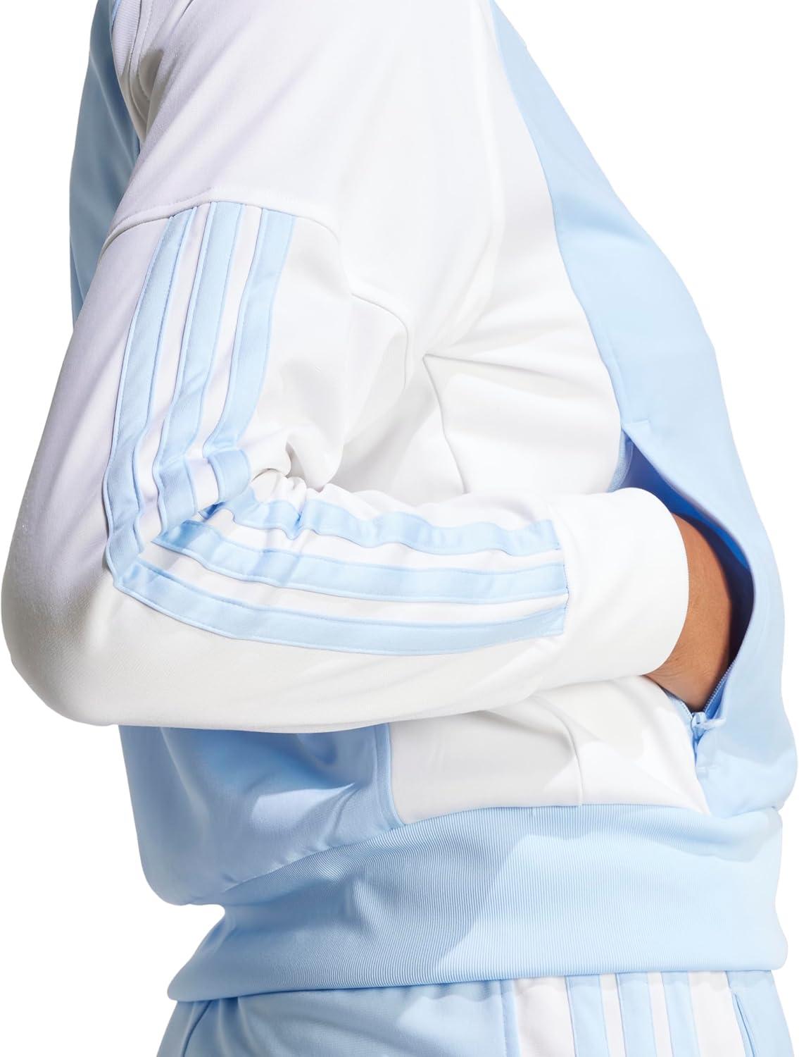 imageadidas Womens Tricot 3Stripes Fashion Track TopBlueWhite