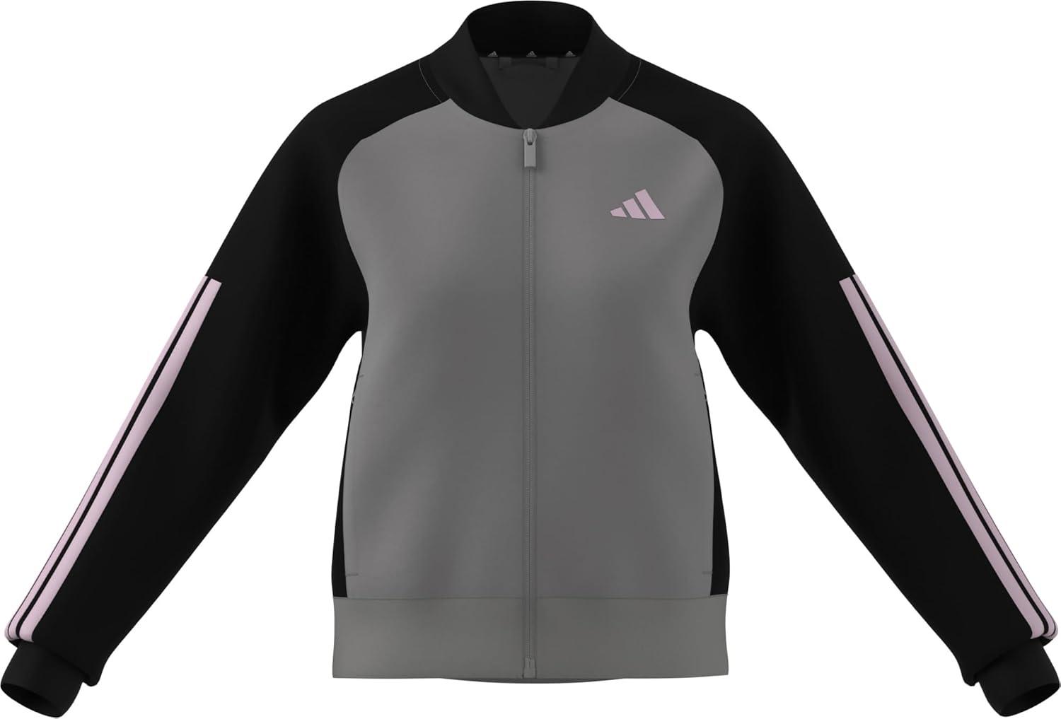 imageadidas Womens Tricot 3Stripes Fashion Track TopSolid GreyBlack
