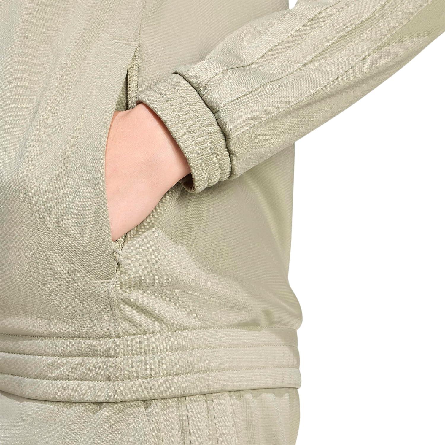 imageadidas Womens Tricot 3Stripes Track TopSilver Pebble