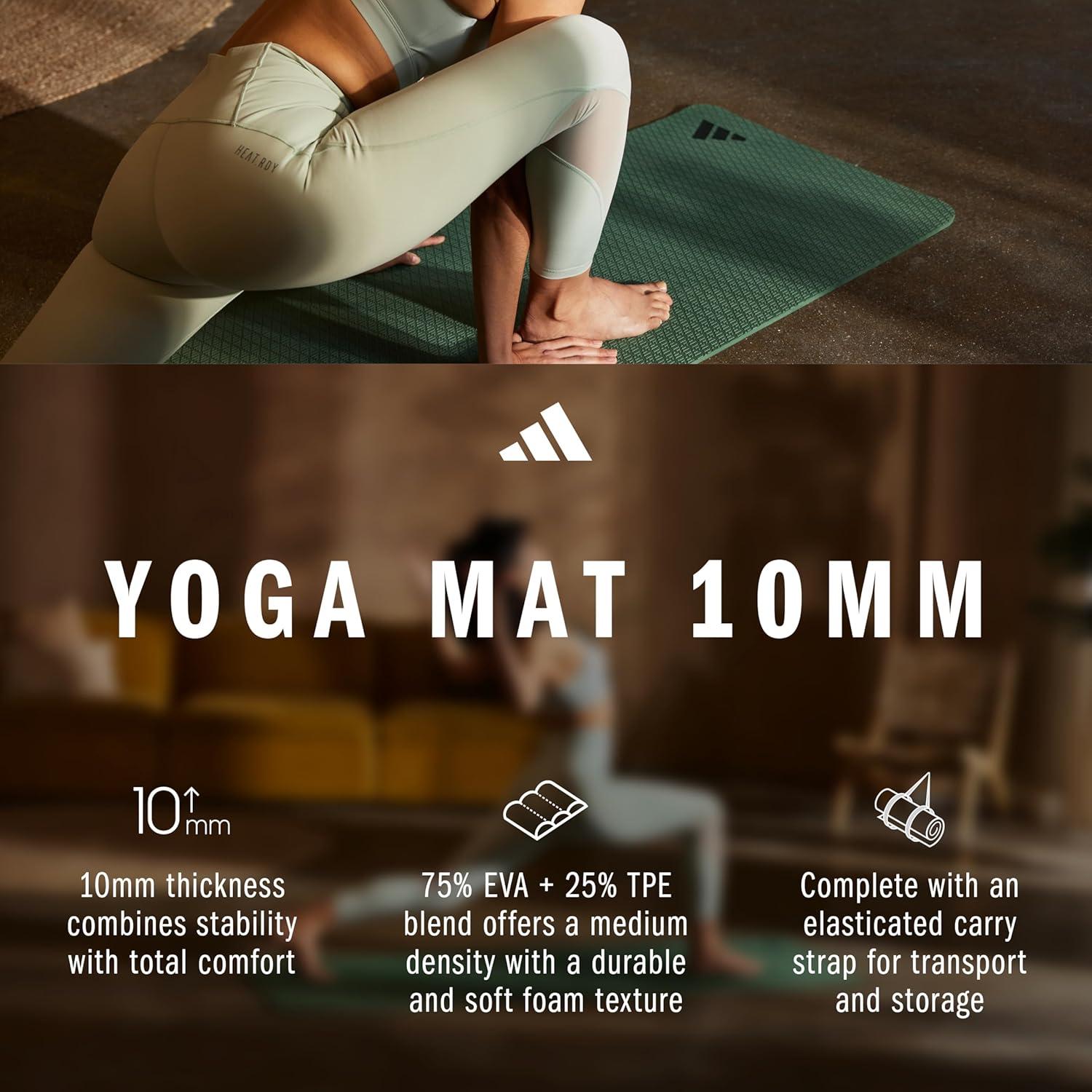 imageadidas Yoga Mat Eco Friendly Non Slip Durable Textured SurfaceLegend Ivy