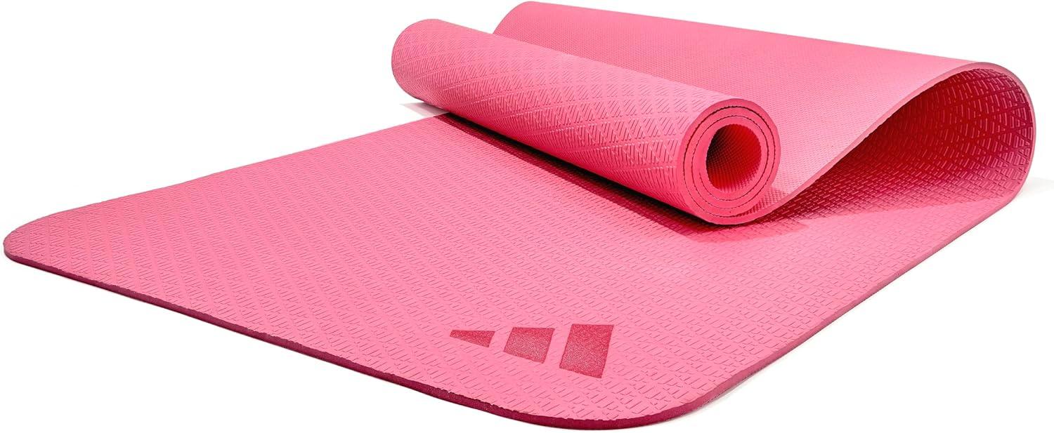 imageadidas Yoga Mat Eco Friendly Non Slip Durable Textured SurfacePink Fusion