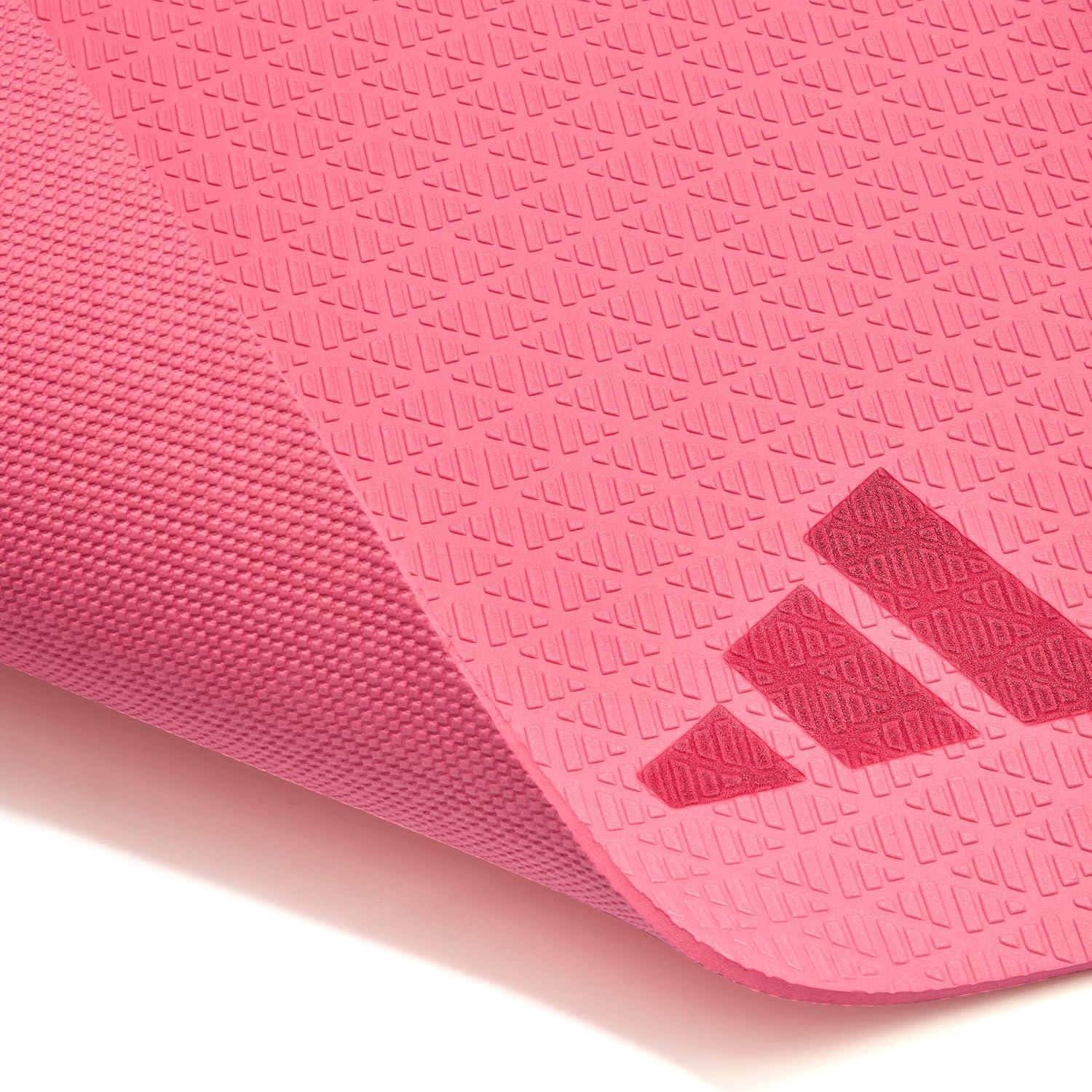 imageadidas Yoga Mat Eco Friendly Non Slip Durable Textured SurfacePink Fusion