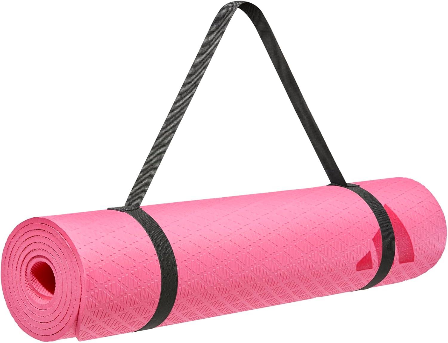 imageadidas Yoga Mat Eco Friendly Non Slip Durable Textured SurfacePink Fusion