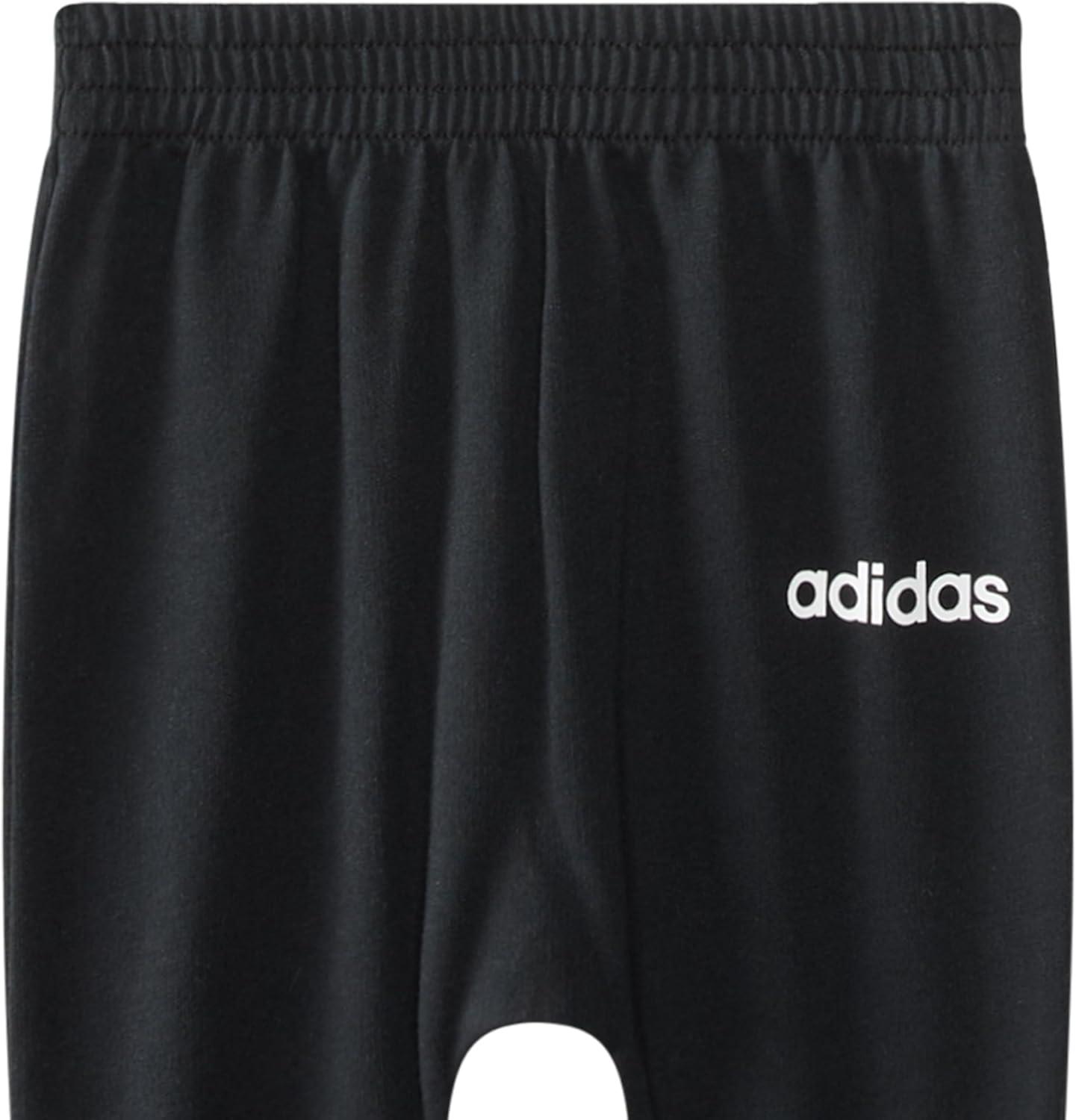 imageadidas babyboys 3piece Linear Logo Heather Bodyshirt ampamp Pant SetGrey With White