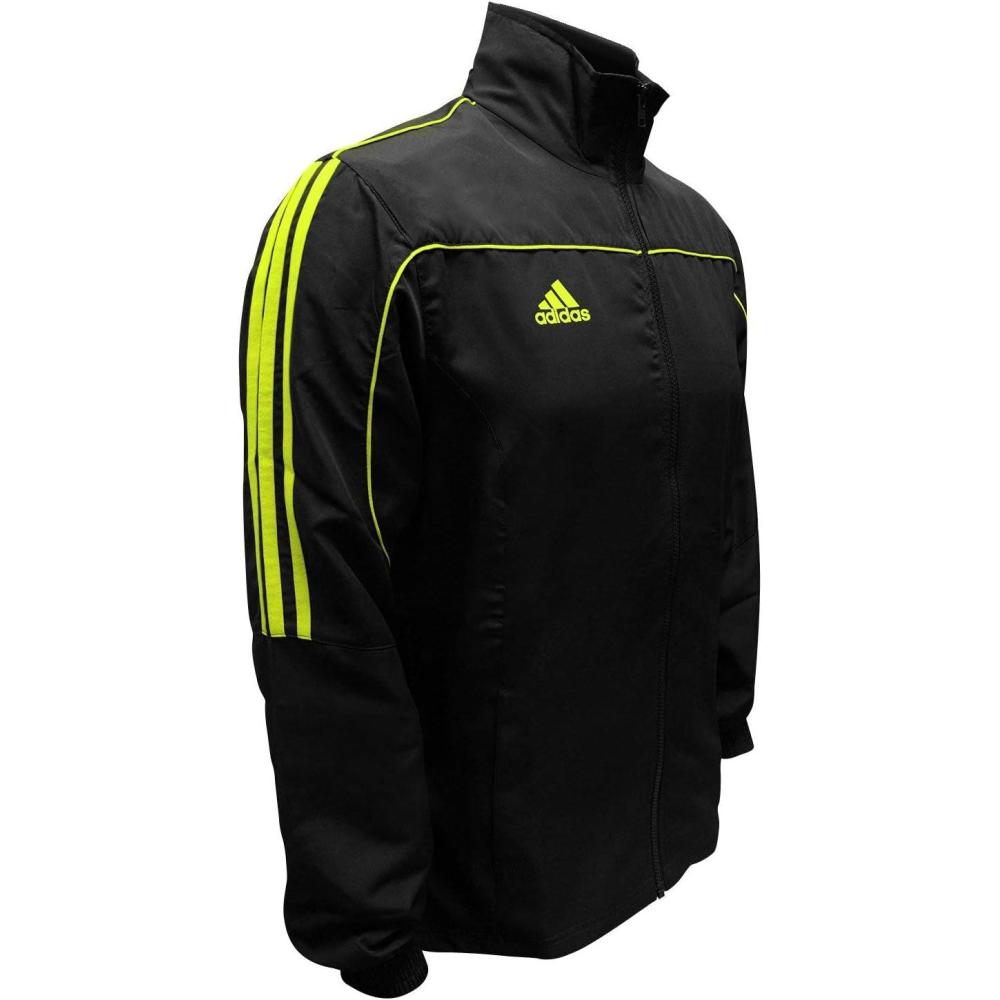 imageadidas Combat Sports Light Track Jacket wClassic 3 StripesBlack Neon Green