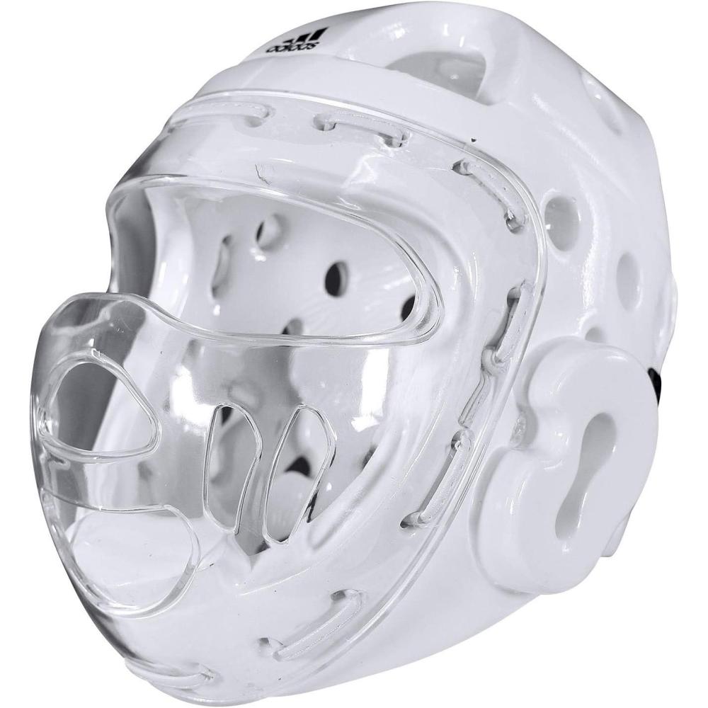 imageadidas Martial Arts Taekwondo Headgear with Face Shield  White Small