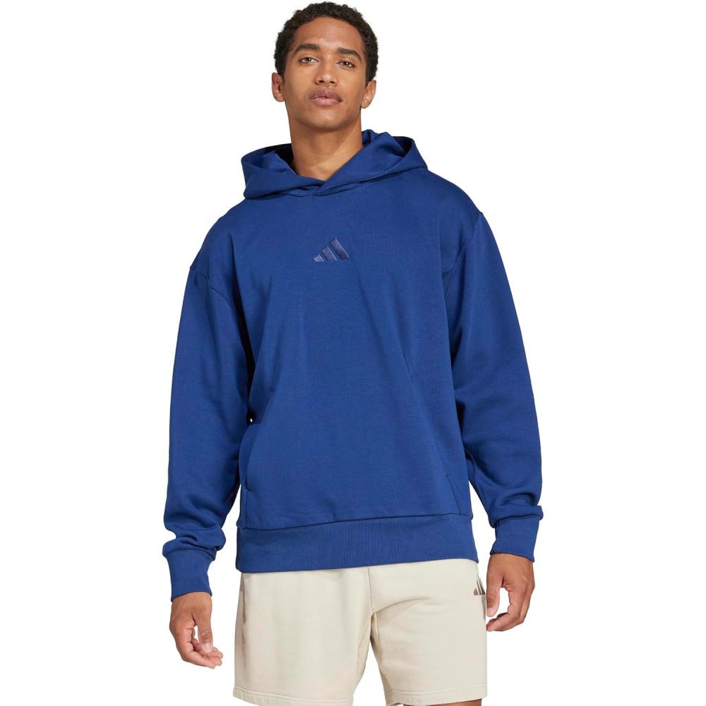 imageadidas Mens All Szn Fleece Loose HoodieDark Blue