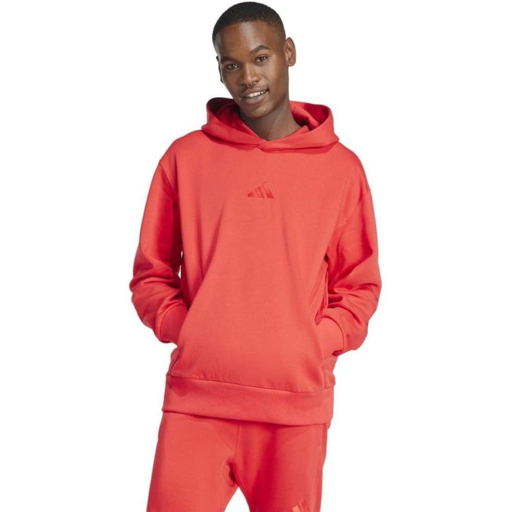 imageadidas Mens All Szn Fleece Loose HoodiePure Ruby