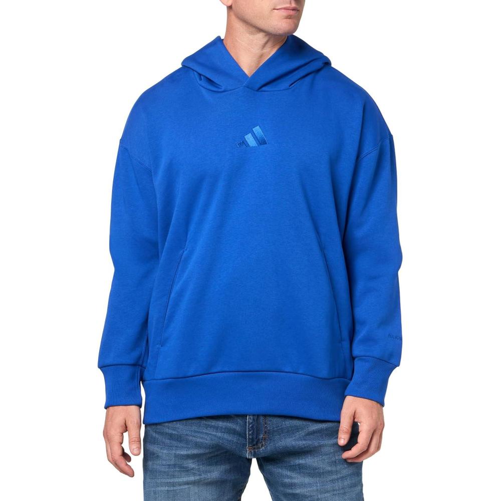 imageadidas Mens All Szn Fleece Loose HoodieTeam Royal Blue