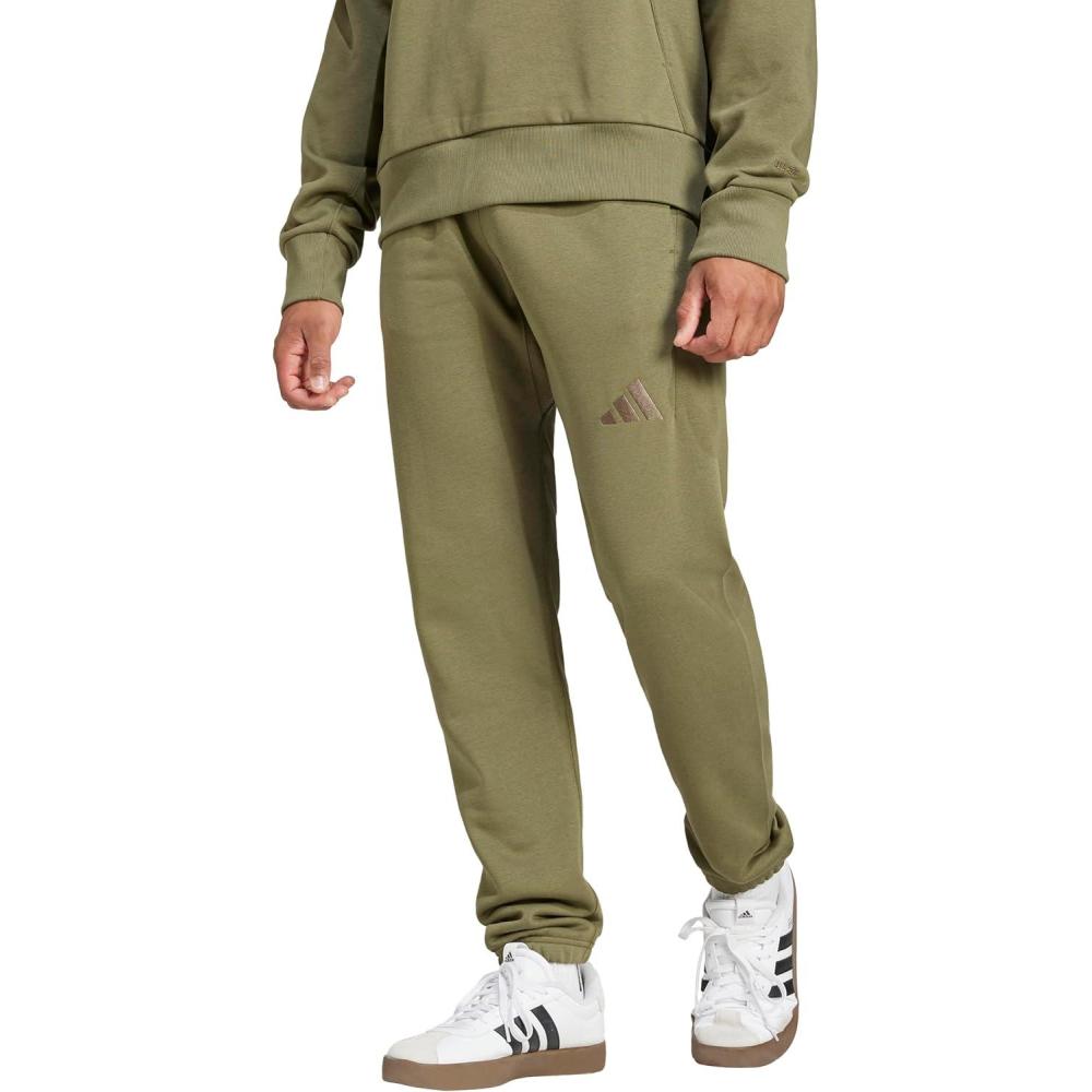 imageadidas Mens All Szn Fleece Regular Tapered PantsOlive Strata