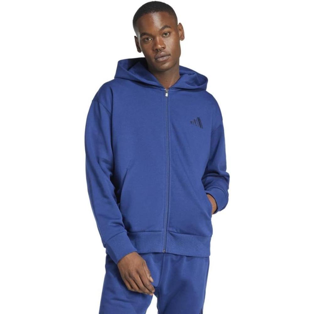 imageadidas Originals Mens All Szn Fleece FullZip Hoodie SweatshirtDark BlueBlue