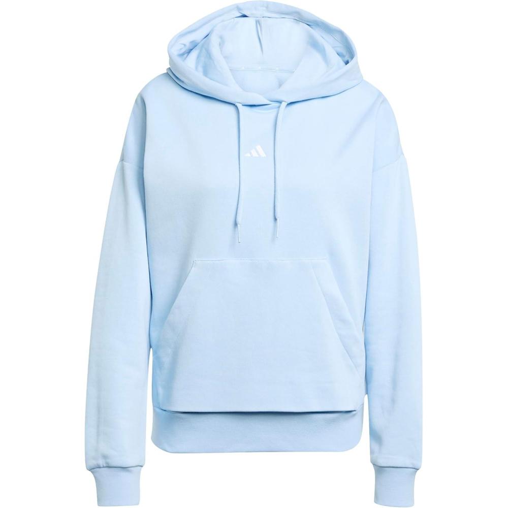 imageadidas Womens Essentials Small Logo Feelcozy HoodieBlueWhite