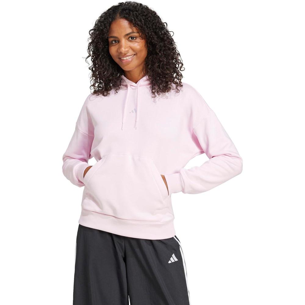 imageadidas Womens Essentials Small Logo Feelcozy HoodieClear PinkWhite