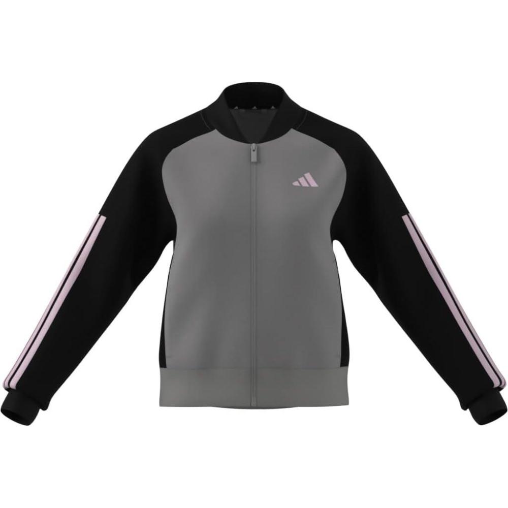 imageadidas Womens Tricot 3Stripes Fashion Track TopSolid GreyBlack
