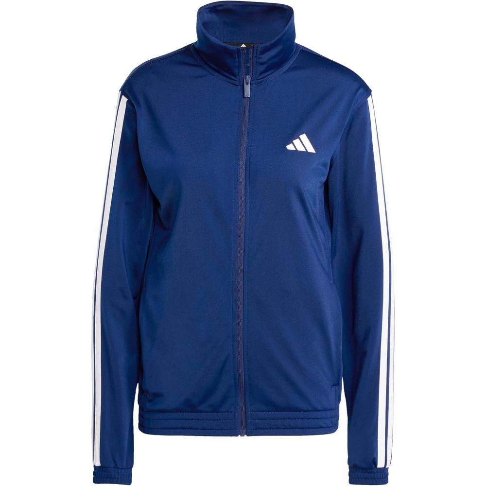 imageadidas Womens Tricot 3Stripes Track TopDark BlueWhite
