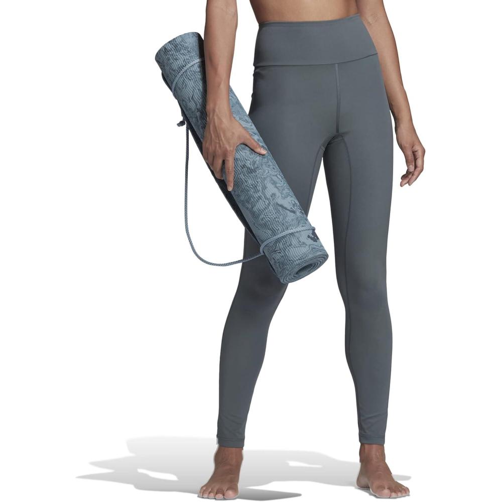 imageadidas Womens Yoga High Waisted TightsBlue Oxide