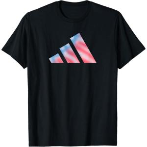 adidas Badge of Sport Americana Three Bar Graphic T-Shirt(Black)