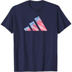 adidas Badge of Sport Americana Three Bar Graphic T-Shirt(Navy Blue)