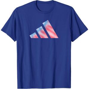 adidas Badge of Sport Americana Three Bar Graphic T-Shirt(Royal Blue)
