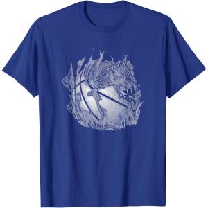 adidas Badge of Sport Basketball On Fire Graphic T-Shirt(Royal Blue)