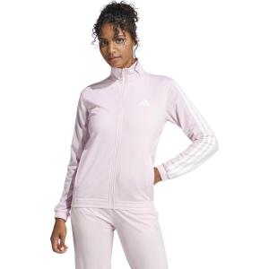 adidas Originals Women’s Tricot 3-Stripes Track Top Sweatshirt(Clear Pink)