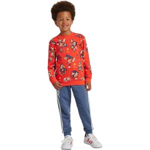 adidas boys Disney Mickey Mouse Jogger Set(Bright Red/Multicolor)