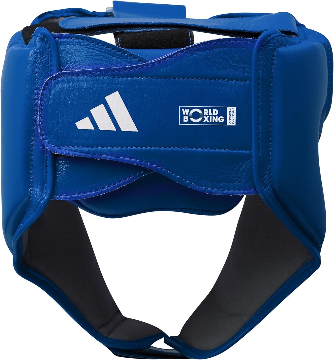 imageadidas Boxing and Martial Arts Headgear Amateur IBA and USA Boxing Approved Competition Head GuardBlue