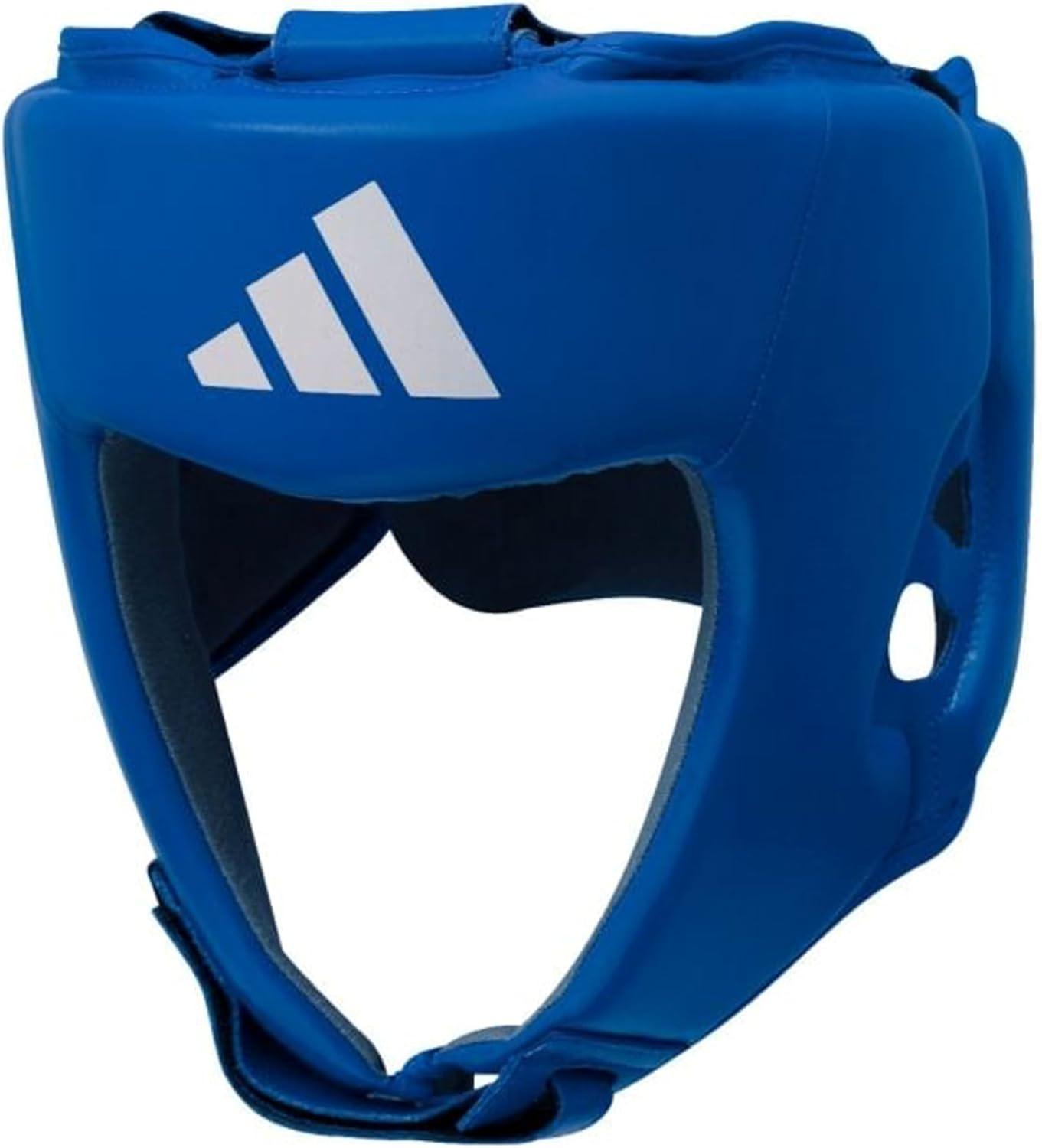 imageadidas Boxing and Martial Arts Headgear Amateur IBA and USA Boxing Approved Competition Head GuardBlue