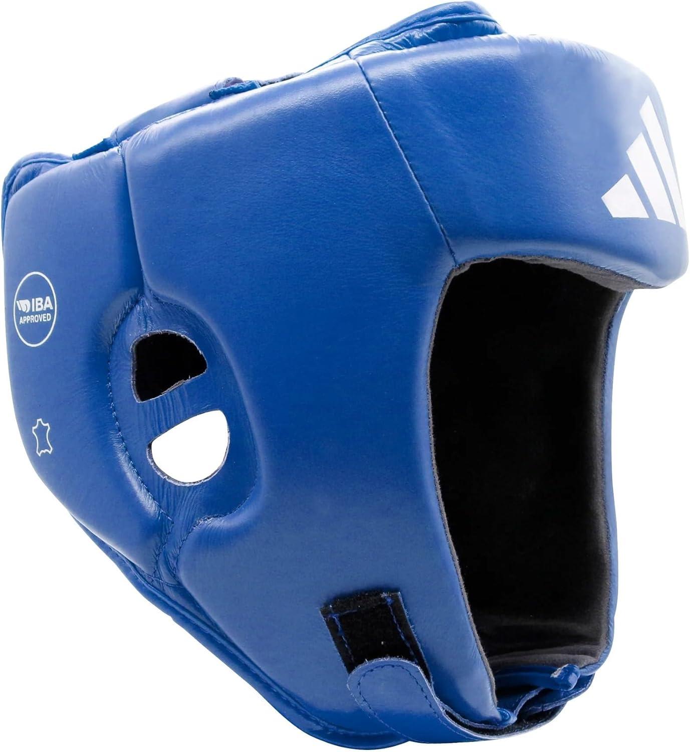 imageadidas Boxing and Martial Arts Headgear Amateur IBA and USA Boxing Approved Competition Head GuardBlue