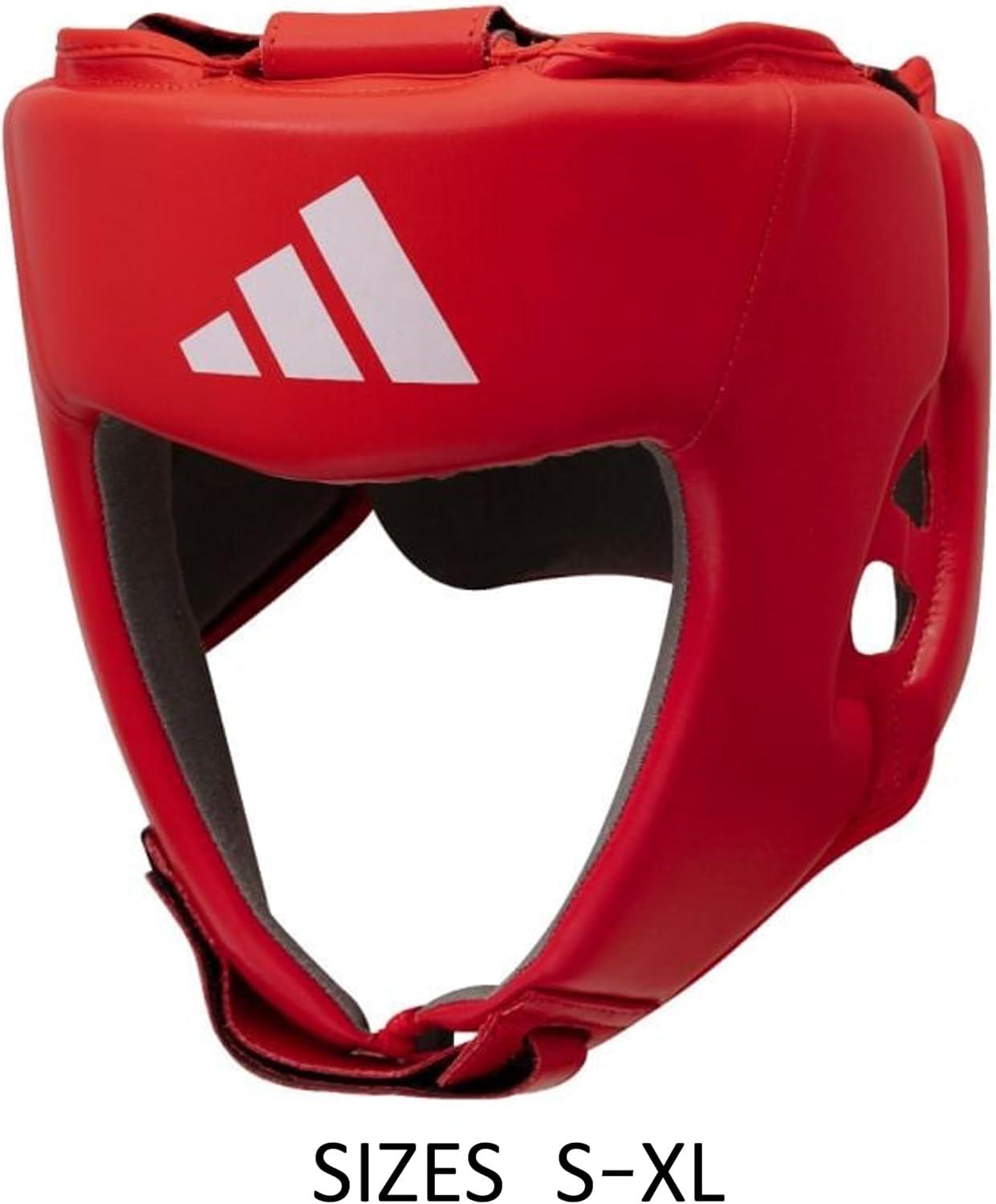 imageadidas Boxing and Martial Arts Headgear Amateur IBA and USA Boxing Approved Competition Head GuardBlue