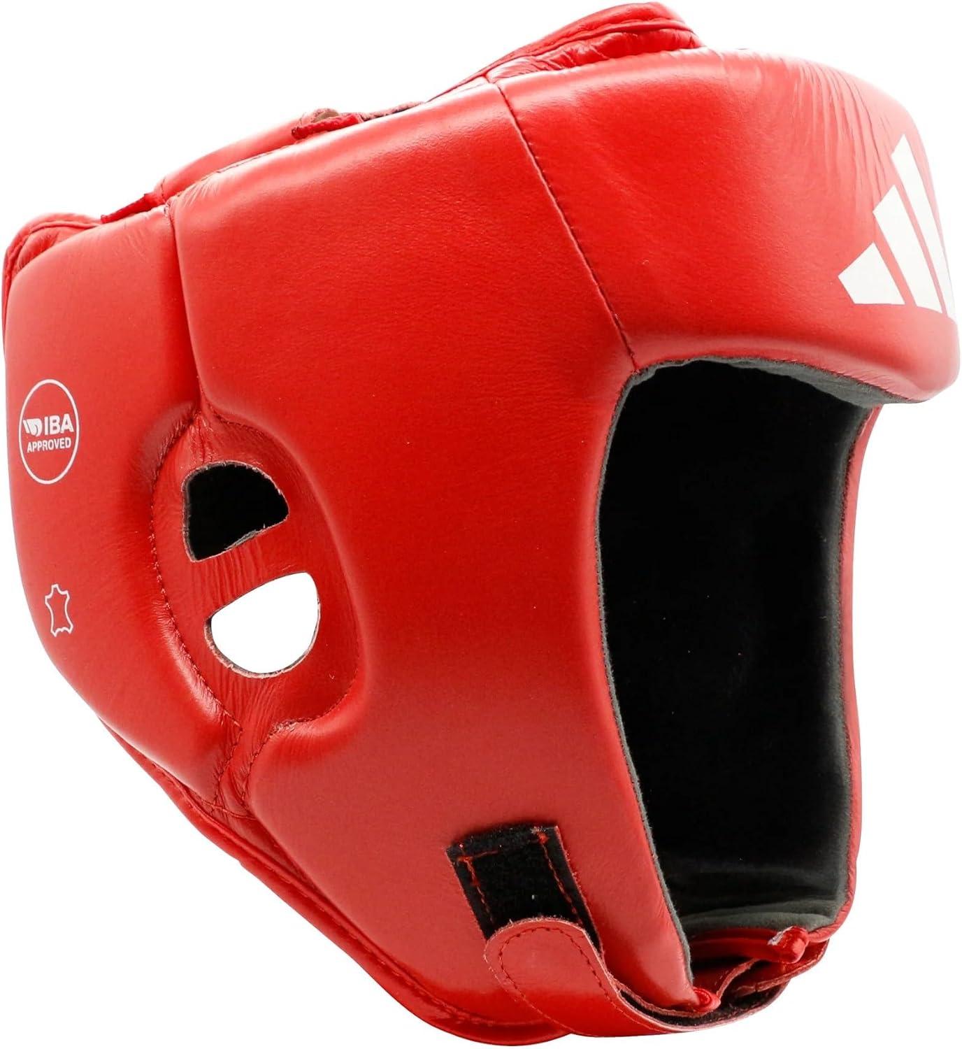 imageadidas Boxing and Martial Arts Headgear Amateur IBA and USA Boxing Approved Competition Head GuardRed