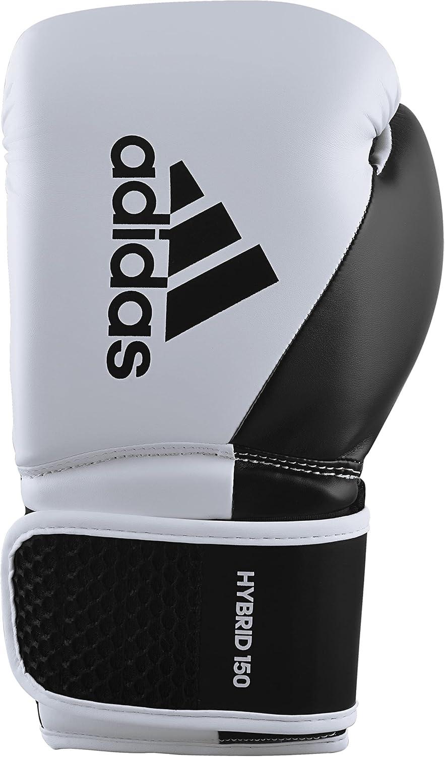 imageadidas Hybrid 150 Boxing Gloves Leather Training Boxing Gloves for Men ampamp Women Kickboxing Heavy Bag MMA ampamp Workout Gloves Available in 10 12 14 16 oz BlackWhite WhiteBlackWHITE BLACK