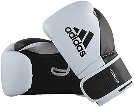 imageadidas Hybrid 150 Boxing Gloves Leather Training Boxing Gloves for Men ampamp Women Kickboxing Heavy Bag MMA ampamp Workout Gloves Available in 10 12 14 16 oz BlackWhite WhiteBlackWHITE BLACK