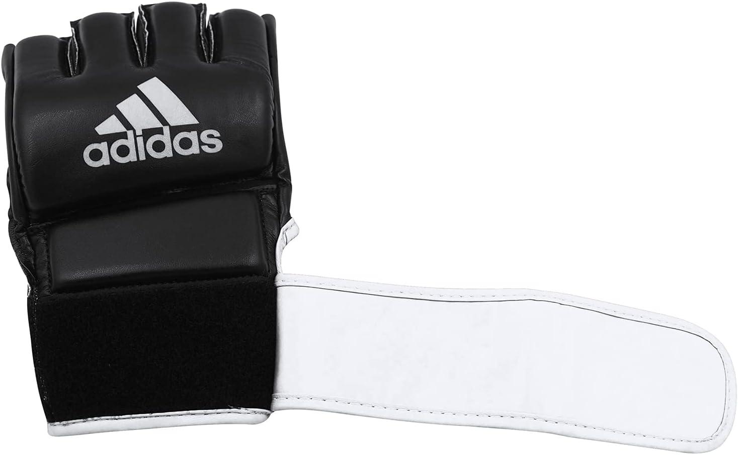 imageadidas MMA Grappling Hook ampamp Loop MMA Training Gloves  for Men Women Unisex  Gloves with Open Palm for MMA Boxing Kickboxing Training ampamp FitnessBlackWhite