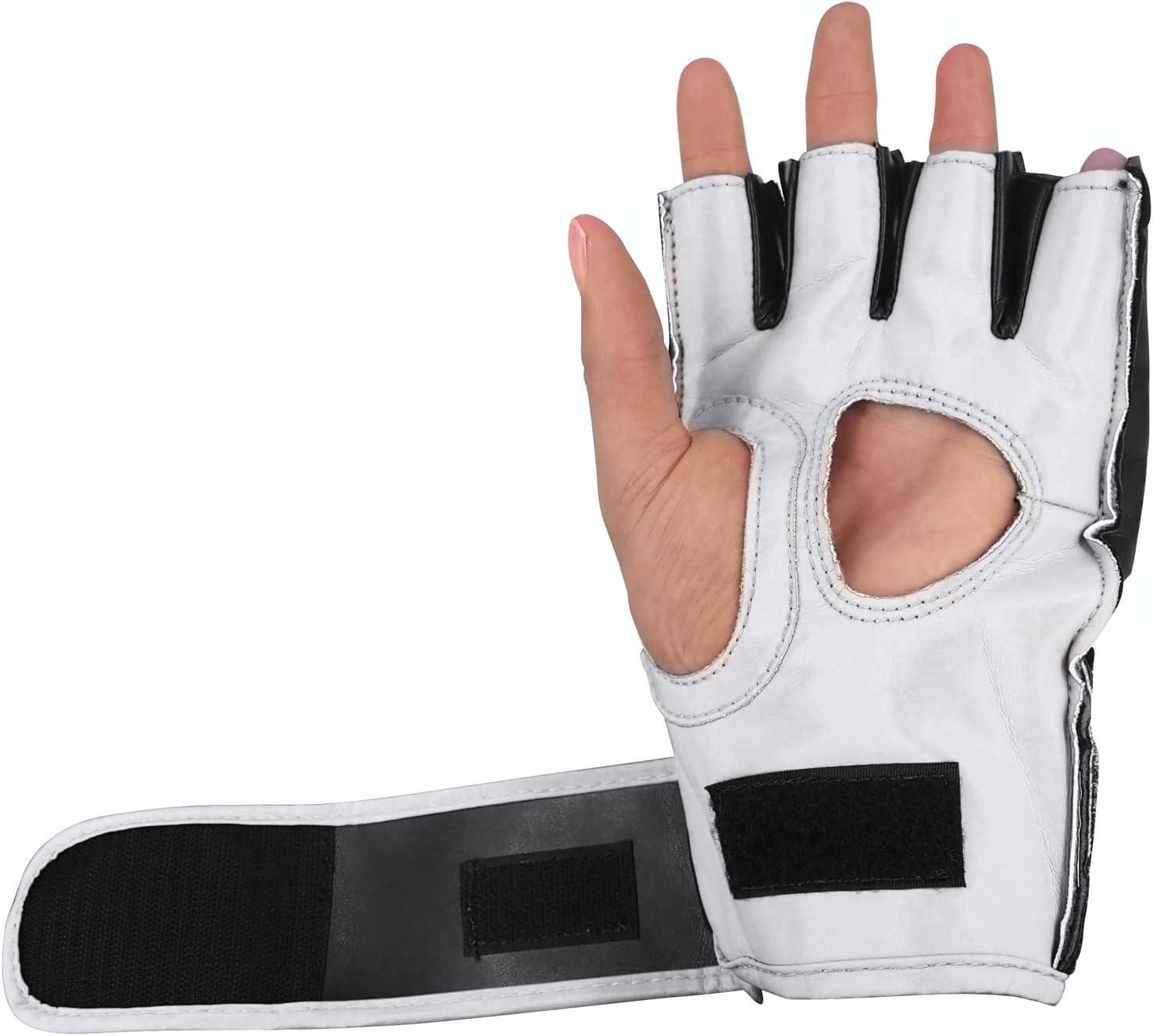 imageadidas MMA Grappling Hook ampamp Loop MMA Training Gloves  for Men Women Unisex  Gloves with Open Palm for MMA Boxing Kickboxing Training ampamp FitnessBlackWhite