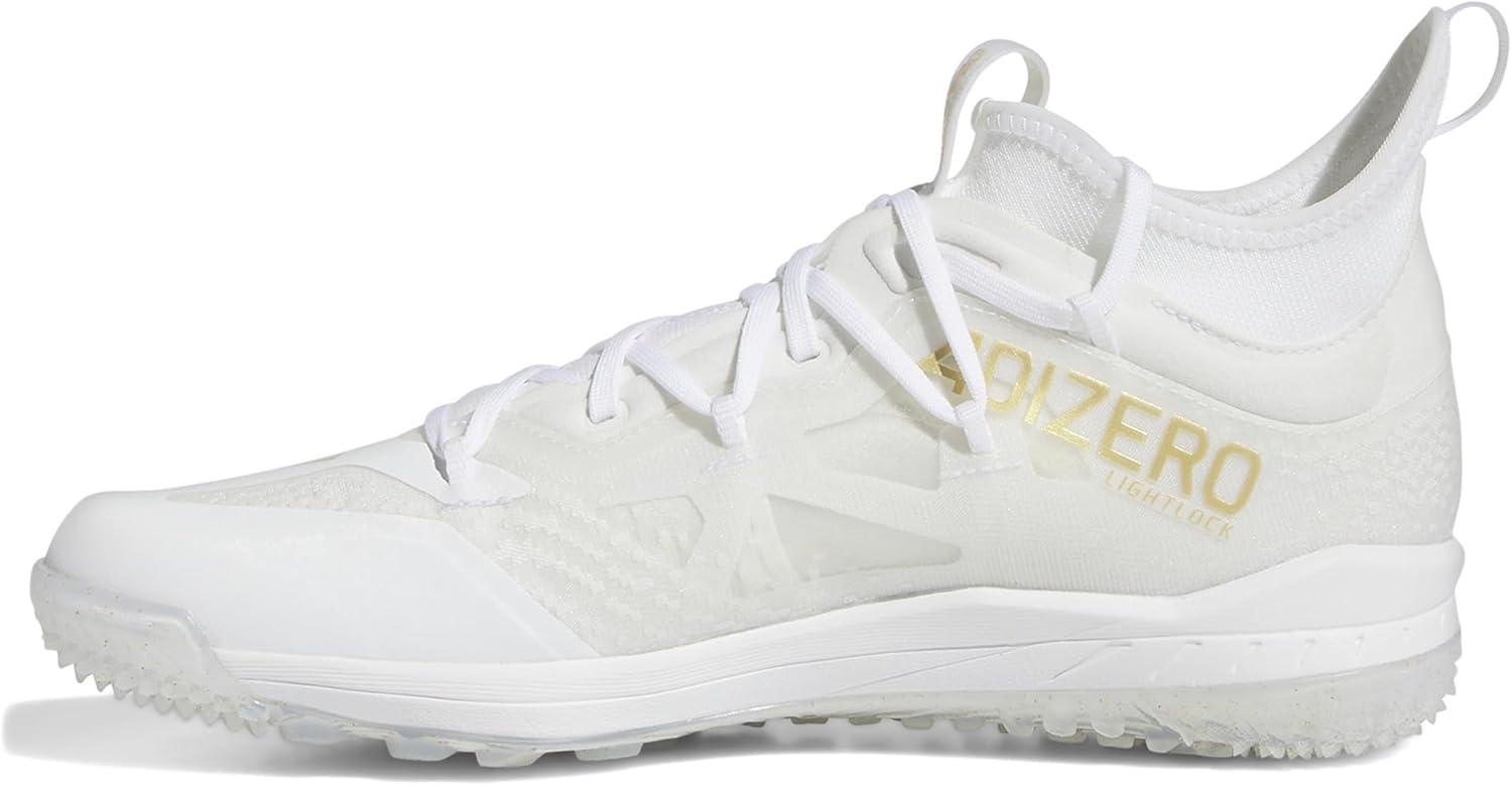 imageadidas Mens Adizero Afterburner 9 Nwv Turf SneakerWhiteGold MetallicWhite