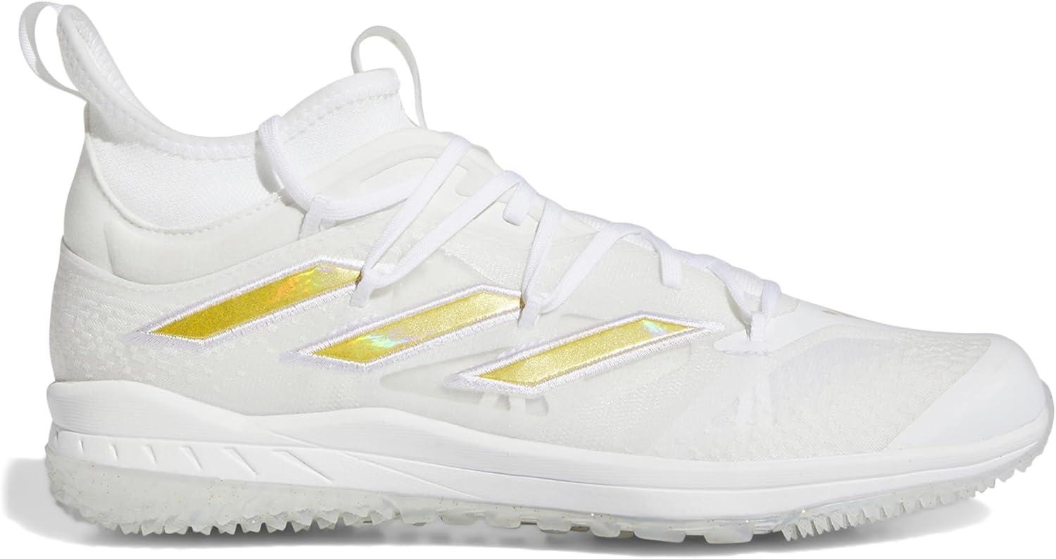 imageadidas Mens Adizero Afterburner 9 Nwv Turf SneakerWhiteGold MetallicWhite