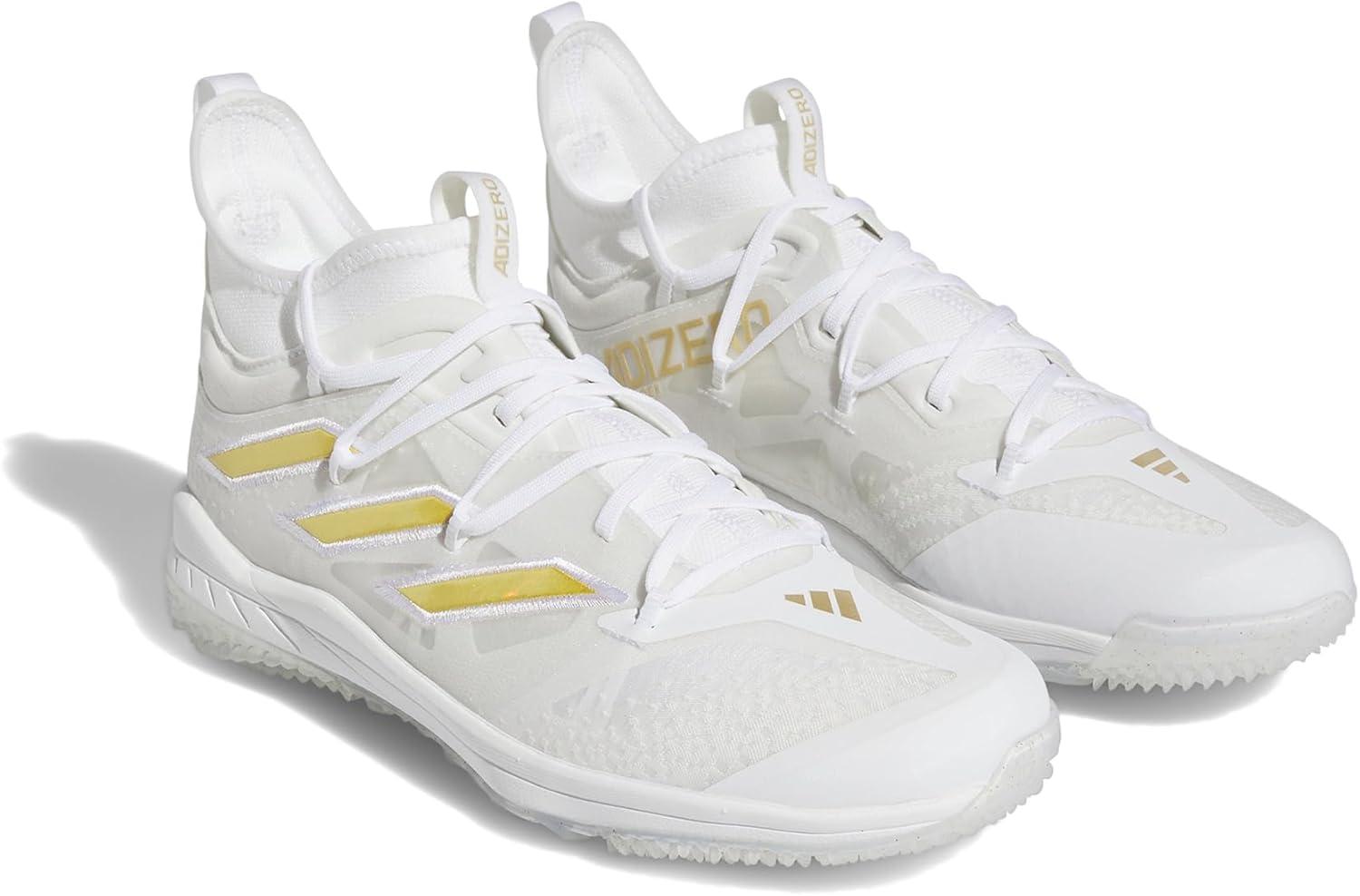 imageadidas Mens Adizero Afterburner 9 Nwv Turf SneakerWhiteGold MetallicWhite