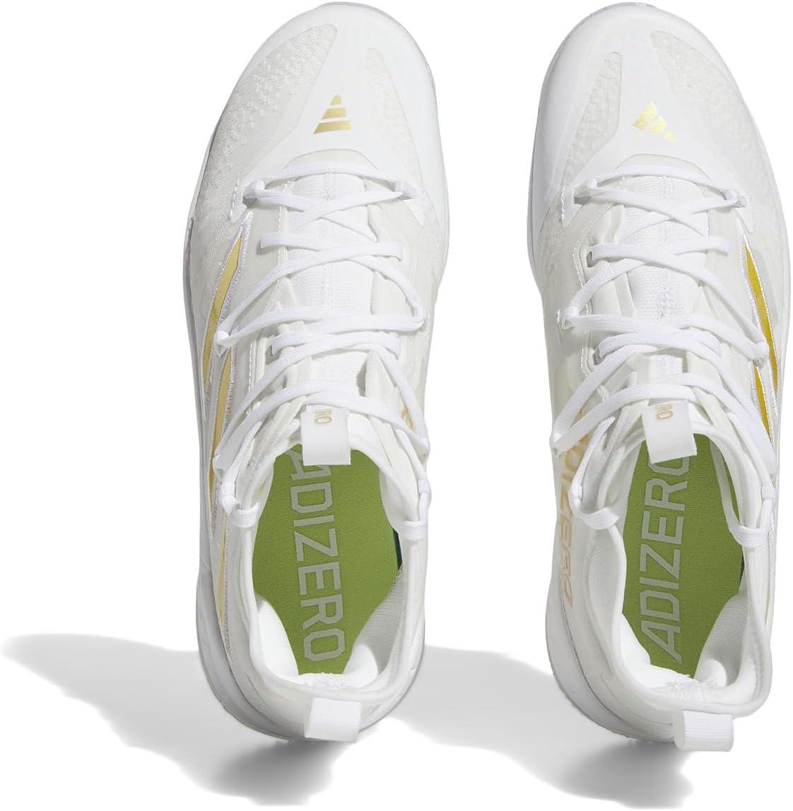 imageadidas Mens Adizero Afterburner 9 Nwv Turf SneakerWhiteGold MetallicWhite