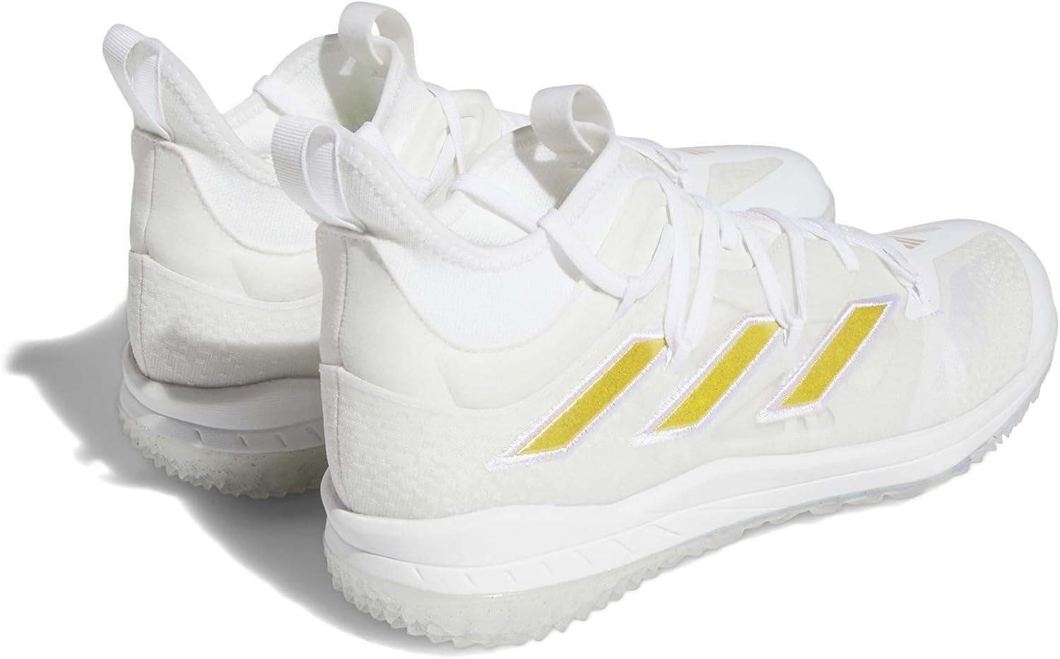 imageadidas Mens Adizero Afterburner 9 Nwv Turf SneakerWhiteGold MetallicWhite