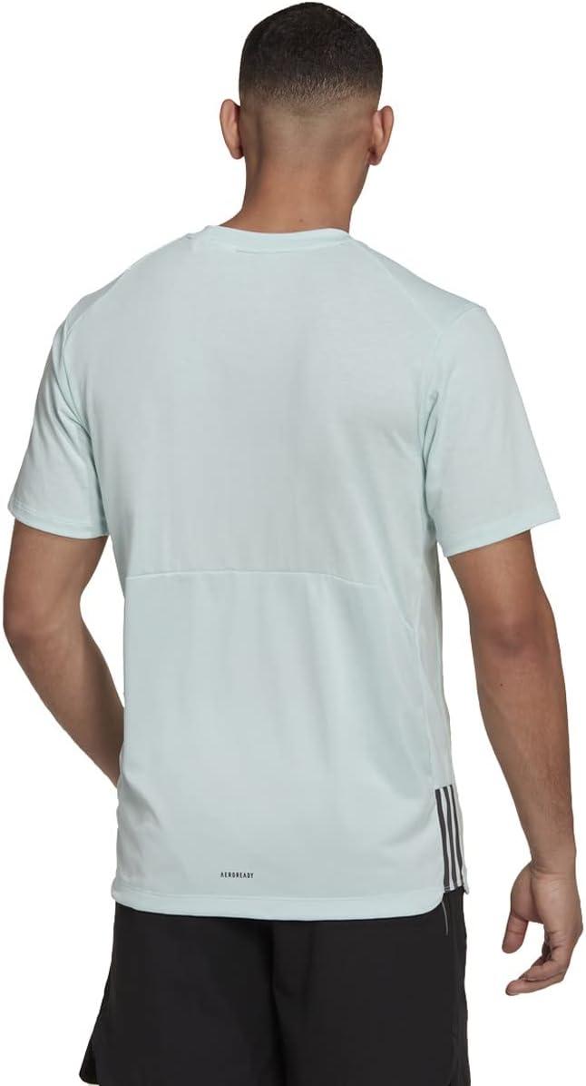 imageadidas Mens Aeroready Yoga TeeAlmost BlueGrey