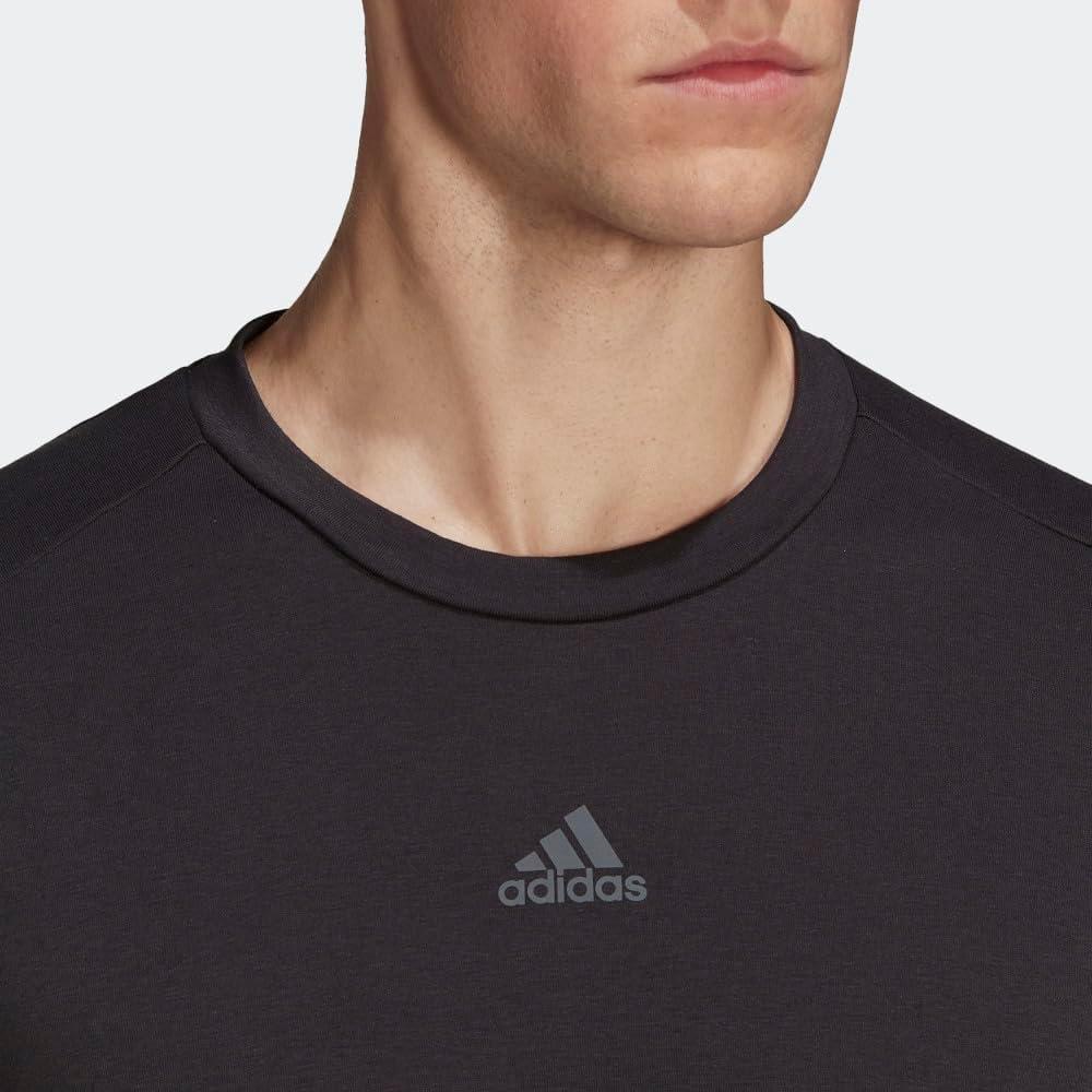 imageadidas Mens Aeroready Yoga TeeBlackGrey