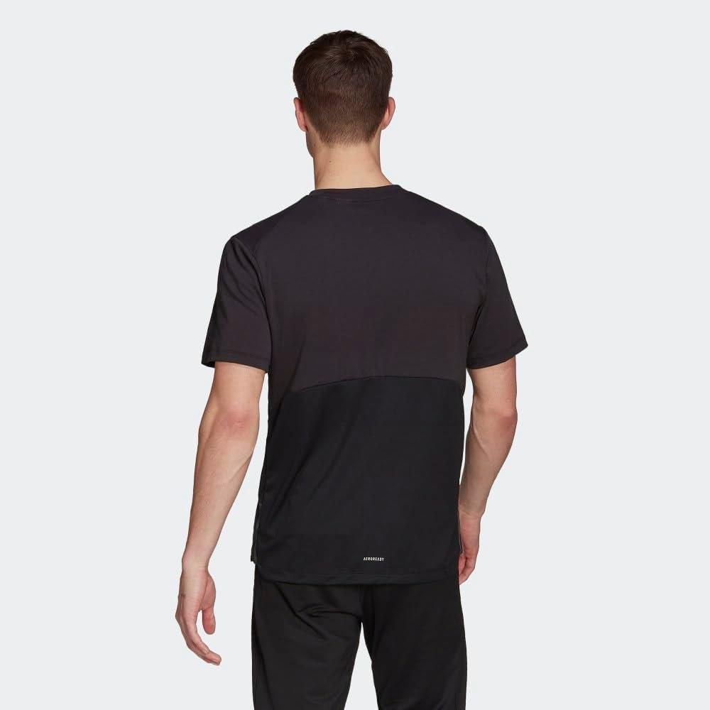 imageadidas Mens Aeroready Yoga TeeBlackGrey