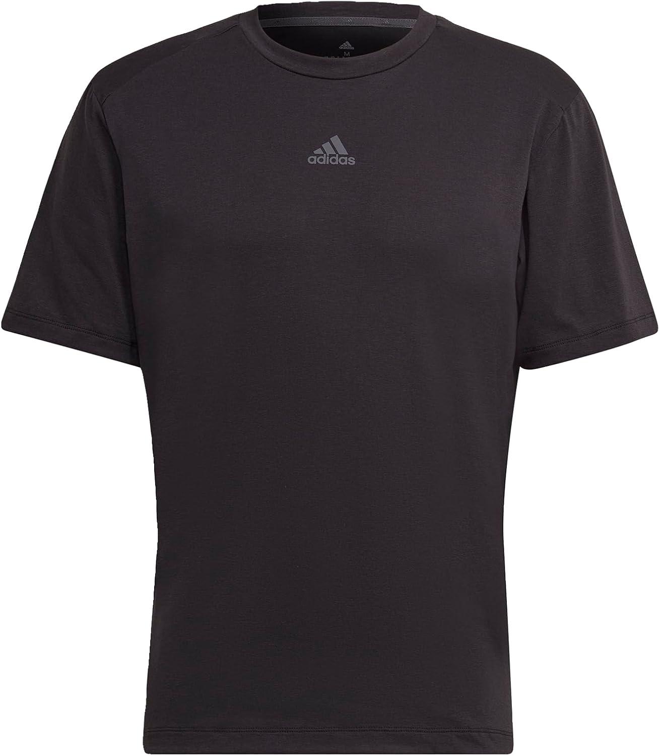 imageadidas Mens Aeroready Yoga TeeBlackGrey