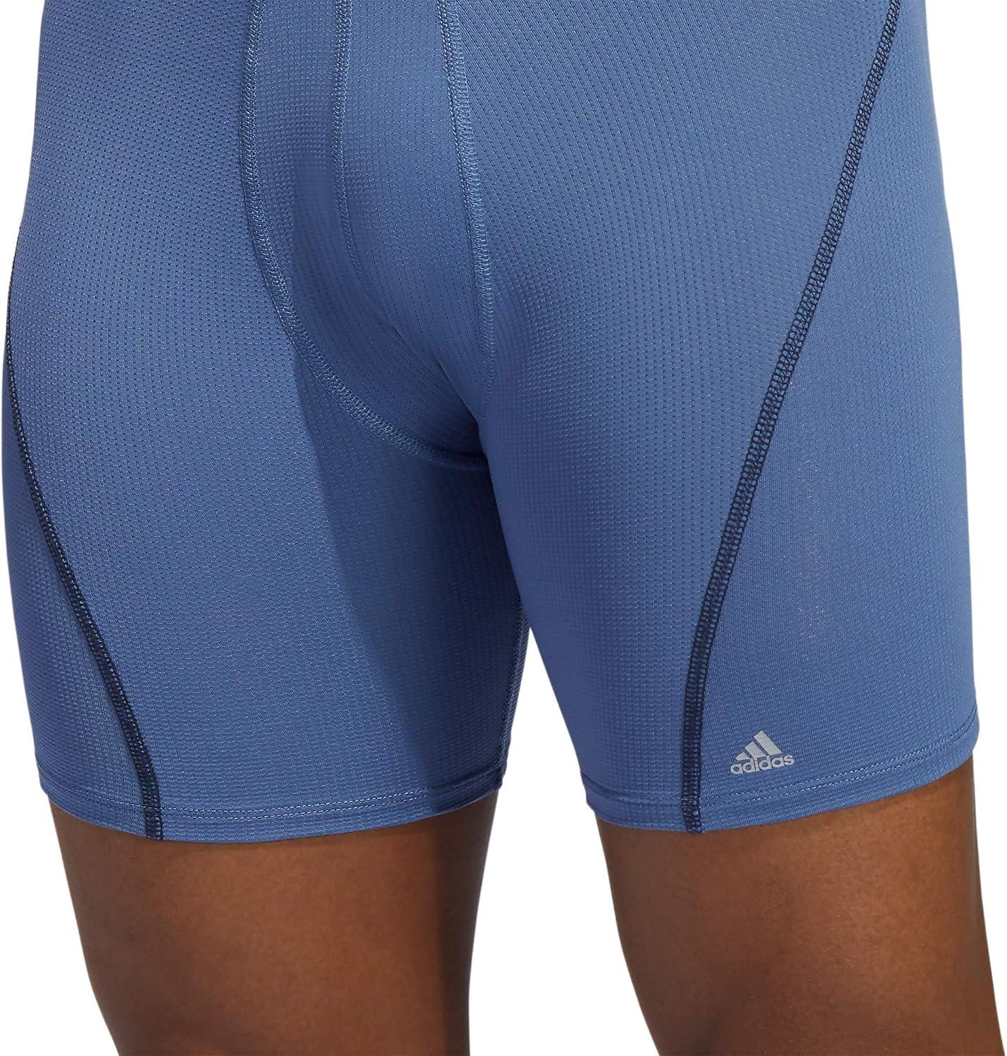 imageadidas Mens Sport Performance Mesh Boxer Brief Underwear 3Pack DiscontinuedLegend Ink BlueNight Marine BlueCrew Blue