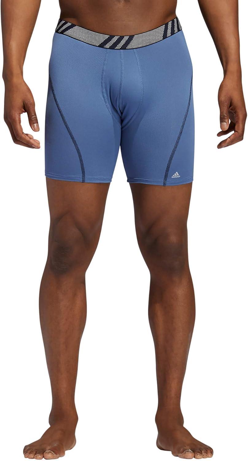 imageadidas Mens Sport Performance Mesh Boxer Brief Underwear 3Pack DiscontinuedLegend Ink BlueNight Marine BlueCrew Blue