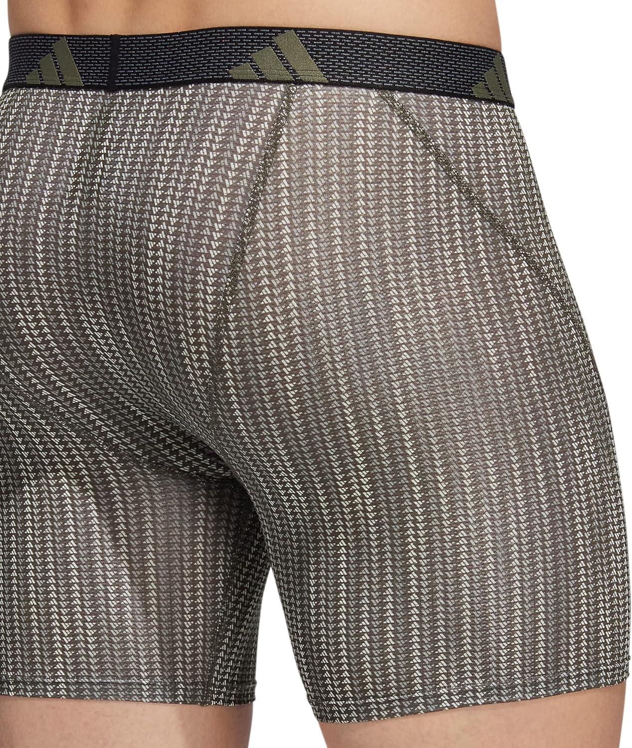 imageadidas Mens Sport Performance Mesh Boxer Brief Underwear 3Pack DiscontinuedPerformance Wave Silver Pebbleshadow OliveBlackOnix Grey