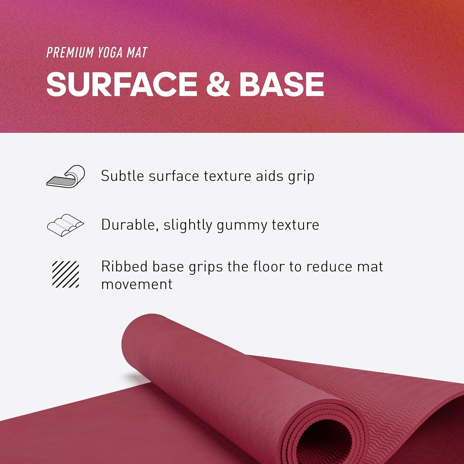 imageadidas Premium Yoga Mat FirmDensity Workout Mat 5 mmMystery Ruby
