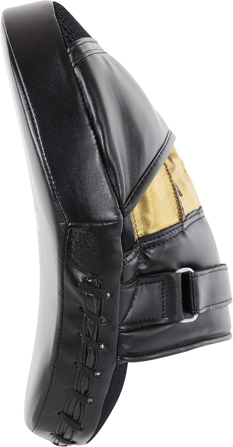 imageadidas Speed Training Curved Focus Mitt  for Boxing Kickboxing Coaching and Training  for Men Women Unisex  26x18x9 cm  BlackRedGold  YellowBlueBlack