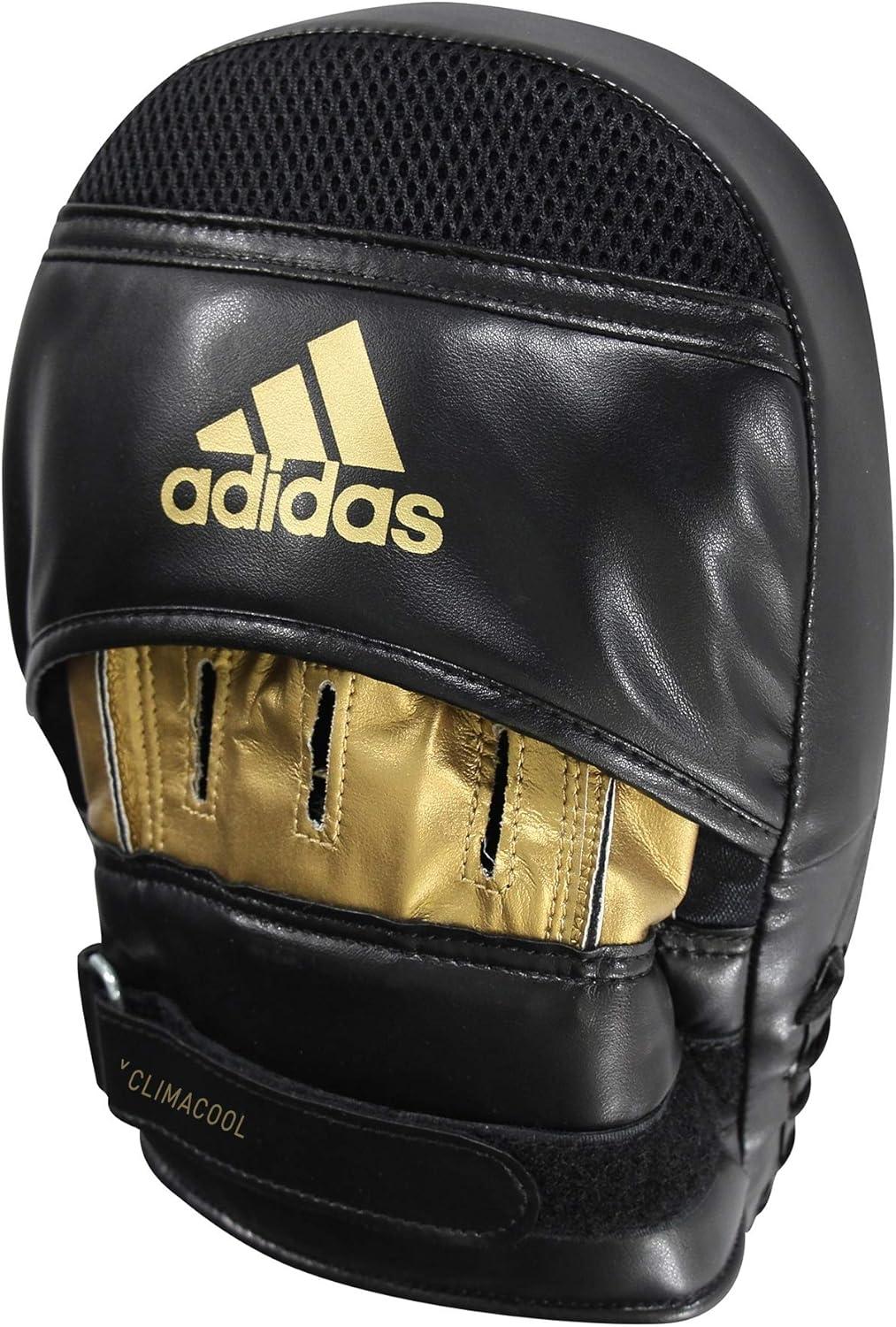 imageadidas Speed Training Curved Focus Mitt  for Boxing Kickboxing Coaching and Training  for Men Women Unisex  26x18x9 cm  BlackRedGold  YellowBlueBlack